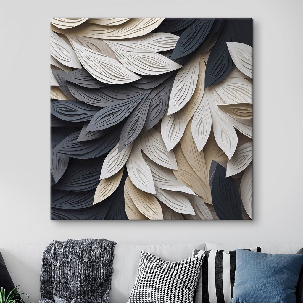 Feuilles en contraste — intérieur 2