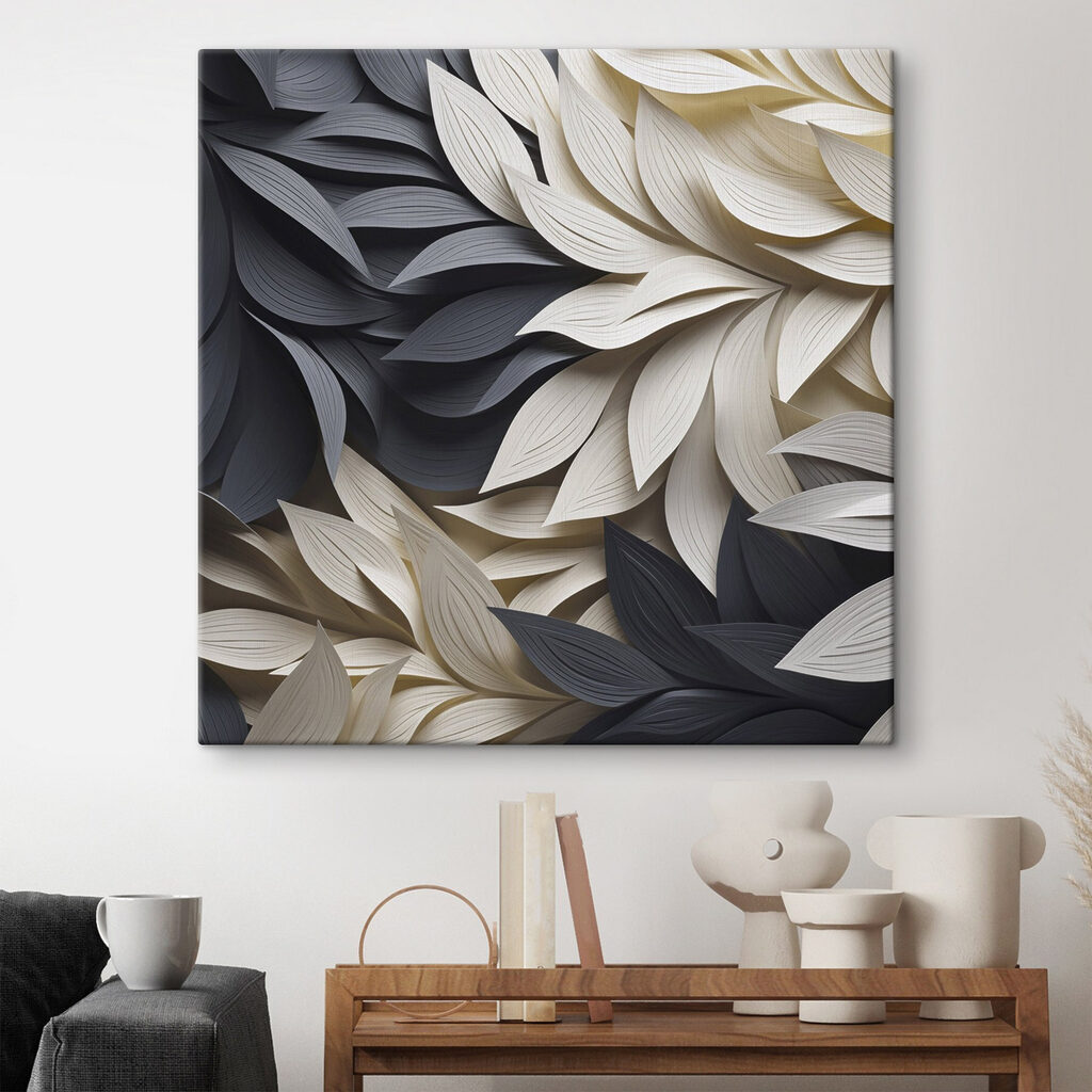Nervures blanches sur anthracite — intérieur 1