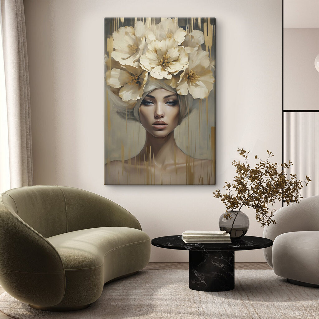 Visage auréolé de fleurs — intérieur 2