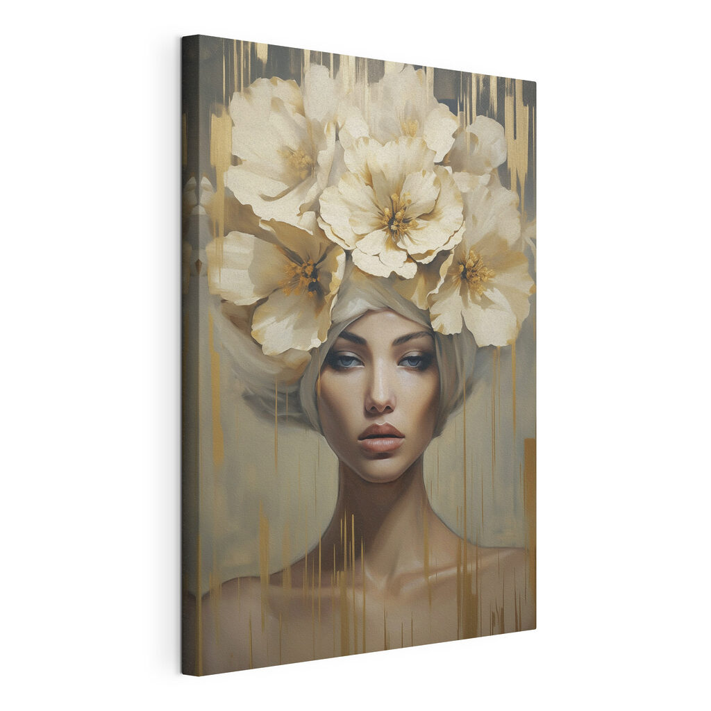 Visage auréolé de fleurs — vue du produit