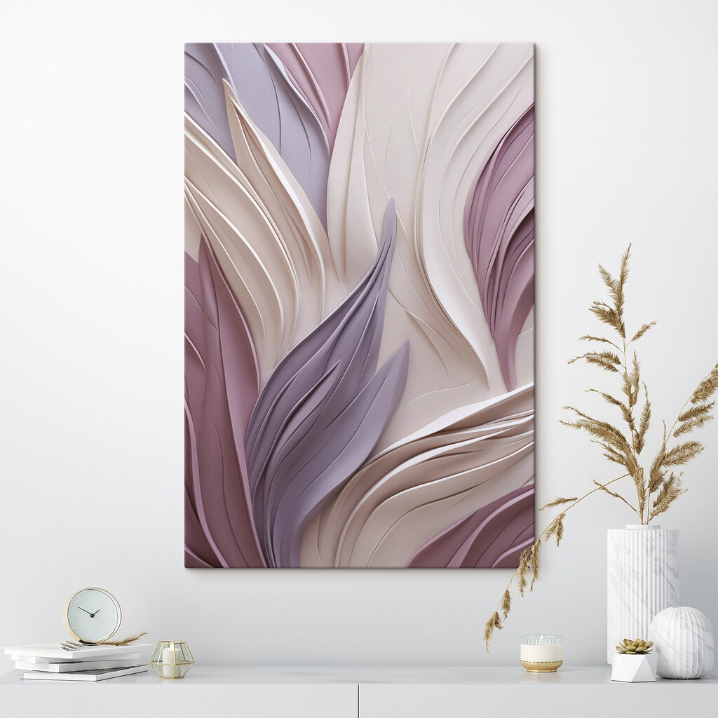 Vagues de feuilles lilas — intérieur 1