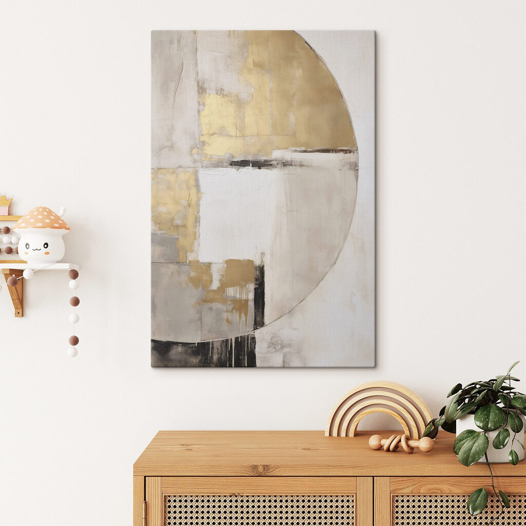 Demi-cercle et aplats dorés — intérieur 1
