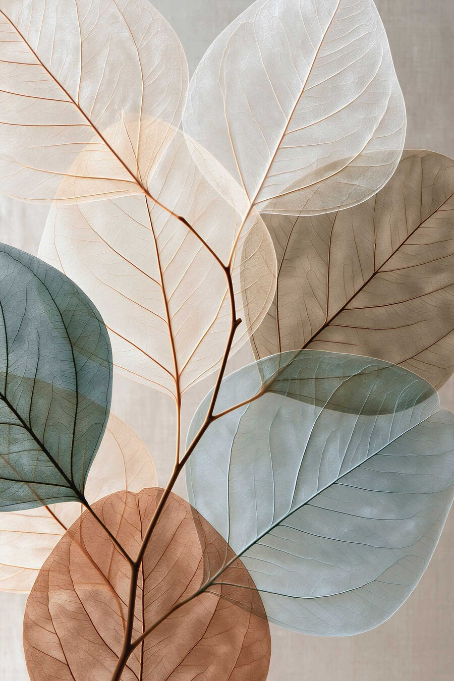 Squelettes de feuilles — motif complet