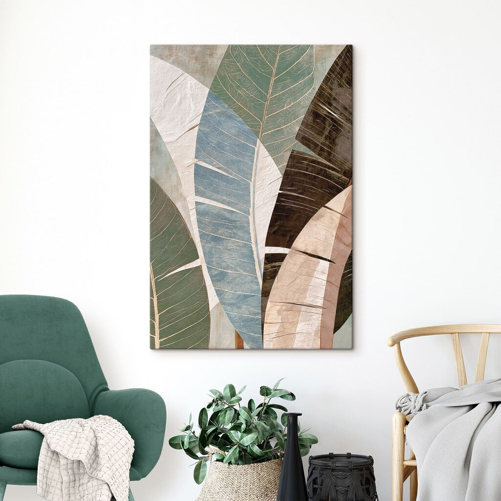 Nervures claires sur vert — intérieur 3