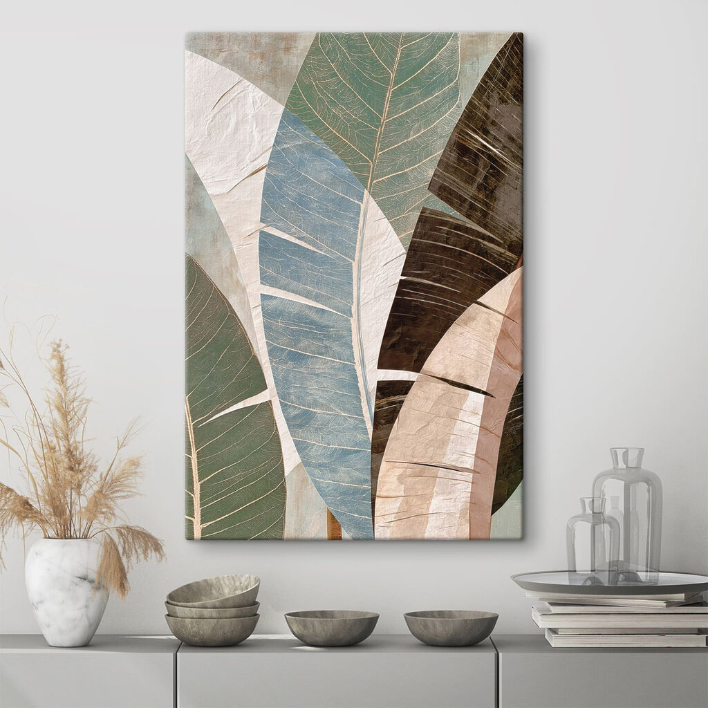 Nervures claires sur vert — intérieur 1