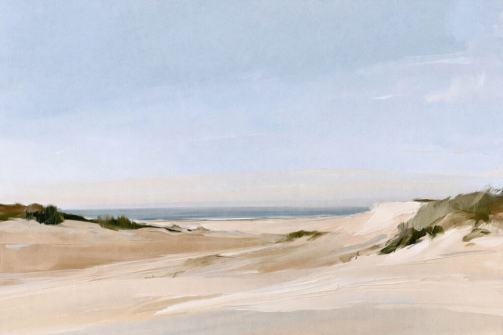 Dunes basses, ciel d’été — motif complet