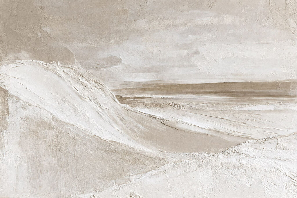 Écume blanche au pinceau — motif complet