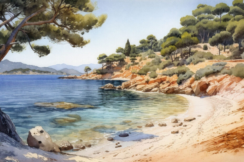 Crique paisible — motif complet