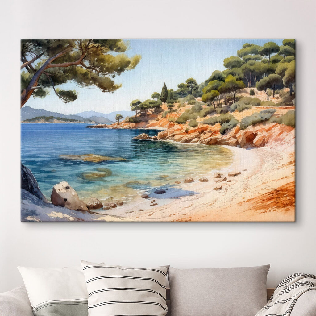 Crique paisible dans un intérieur