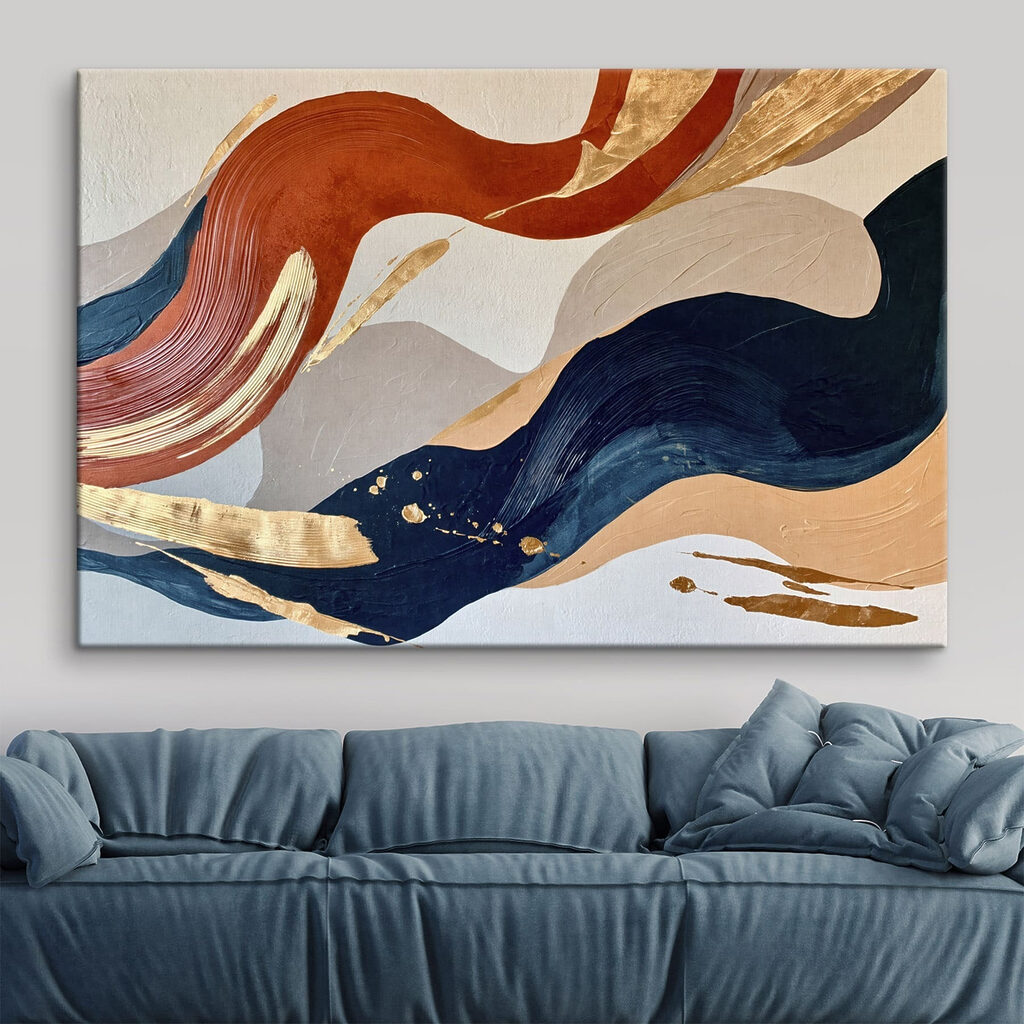 Bandes bleues et rouille — intérieur 2