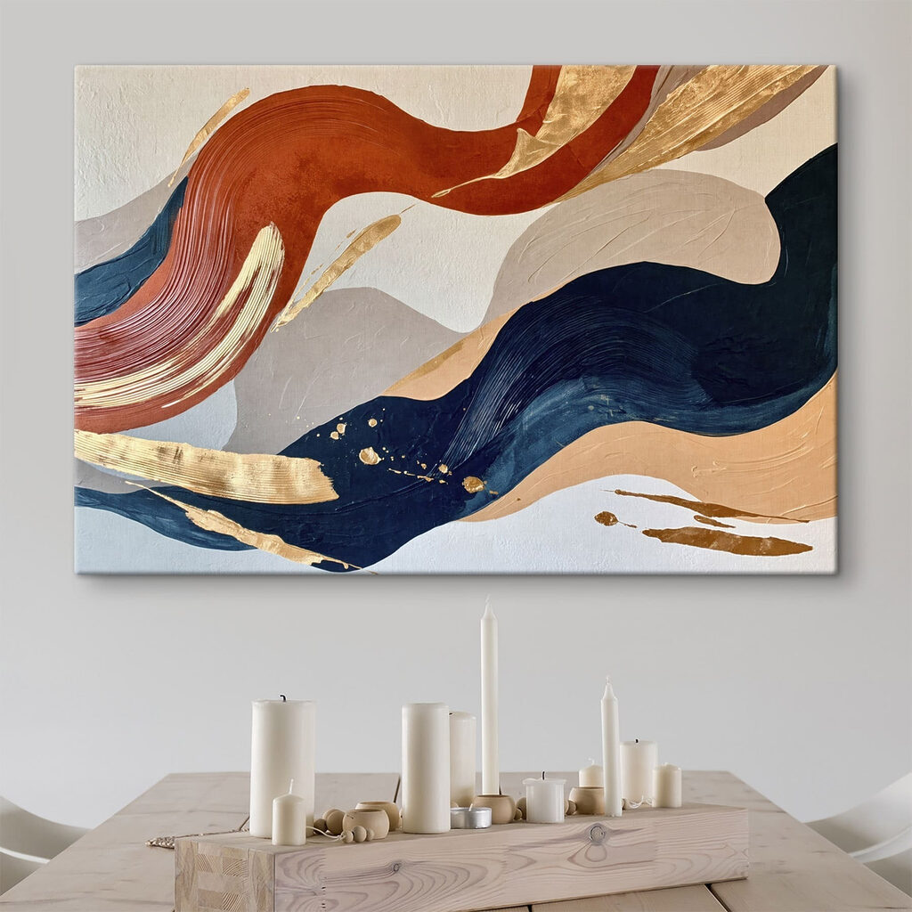 Bandes bleues et rouille — intérieur 3