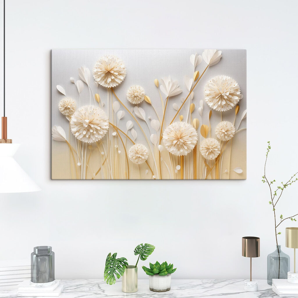 Ombelles blanches et dorées — intérieur 2