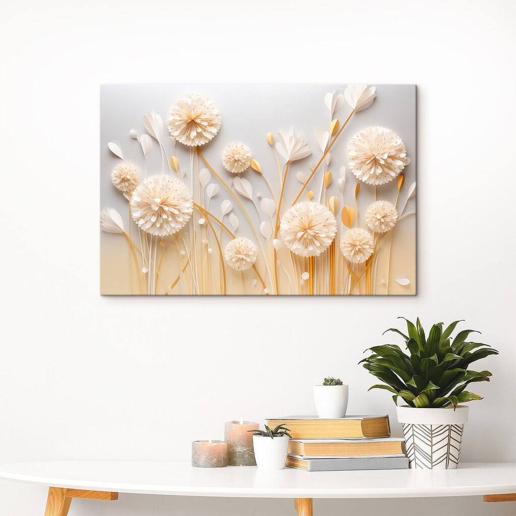 Ombelles blanches et dorées — intérieur 3