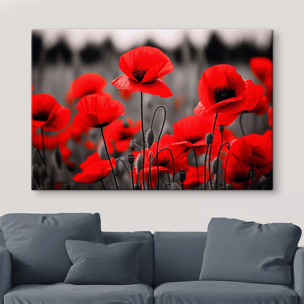 Coquelicots sur fond gris — intérieur 3