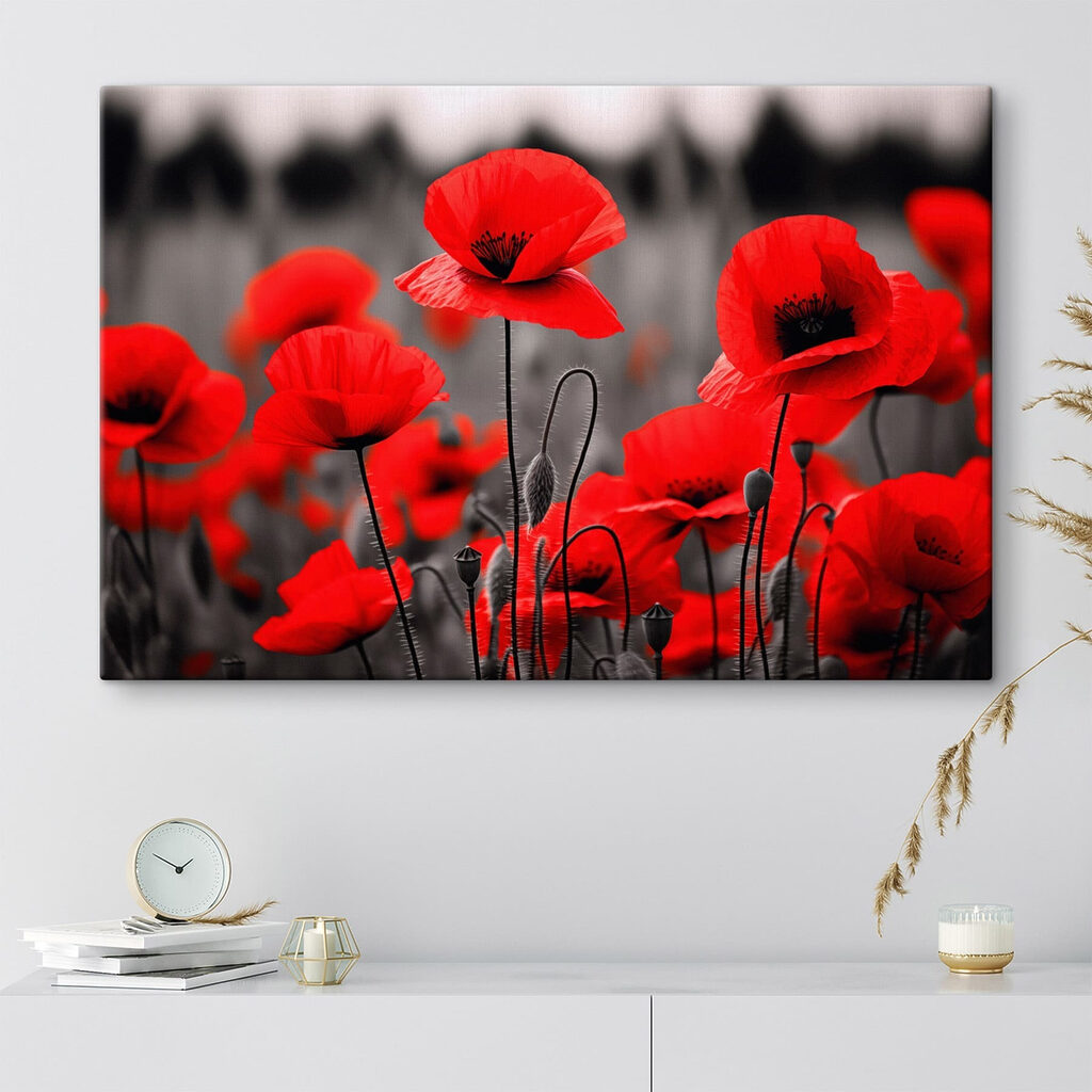 Coquelicots sur fond gris — intérieur 1