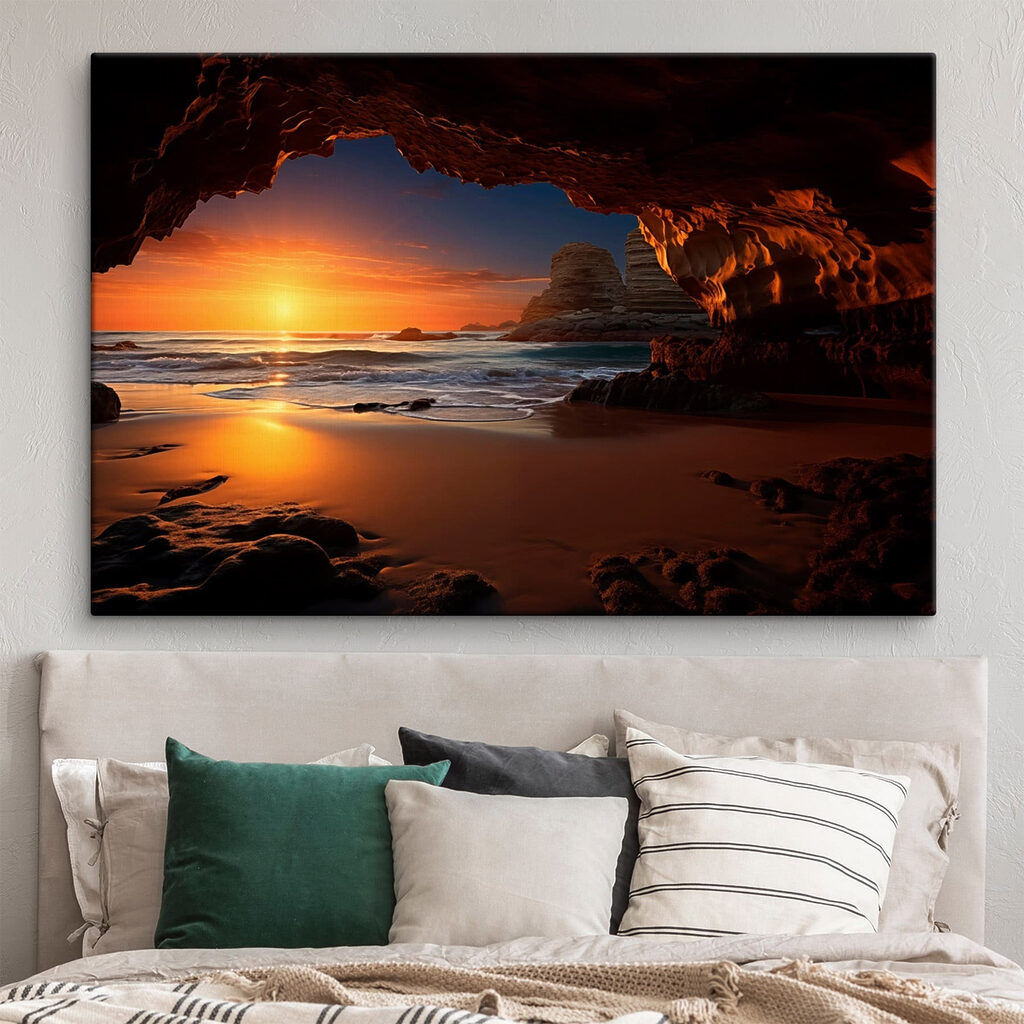 Crépuscule depuis la grotte — intérieur 1