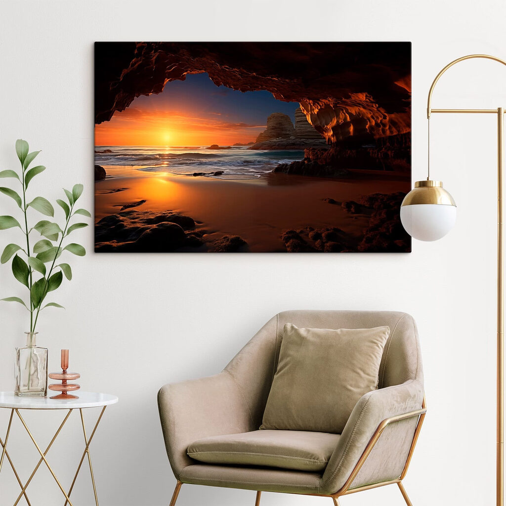 Crépuscule depuis la grotte — intérieur 3