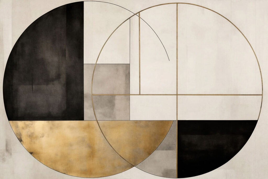 Cercle et aplats sombres — motif complet