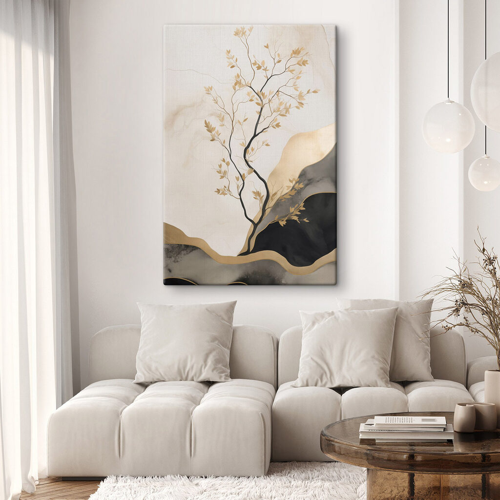 Arbre entre collines noires — intérieur 2