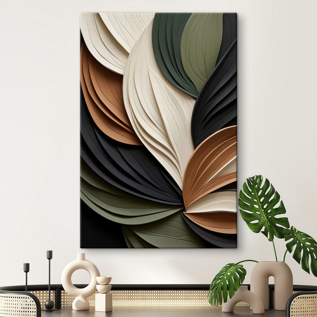 Éventails de feuilles pliées — intérieur 1