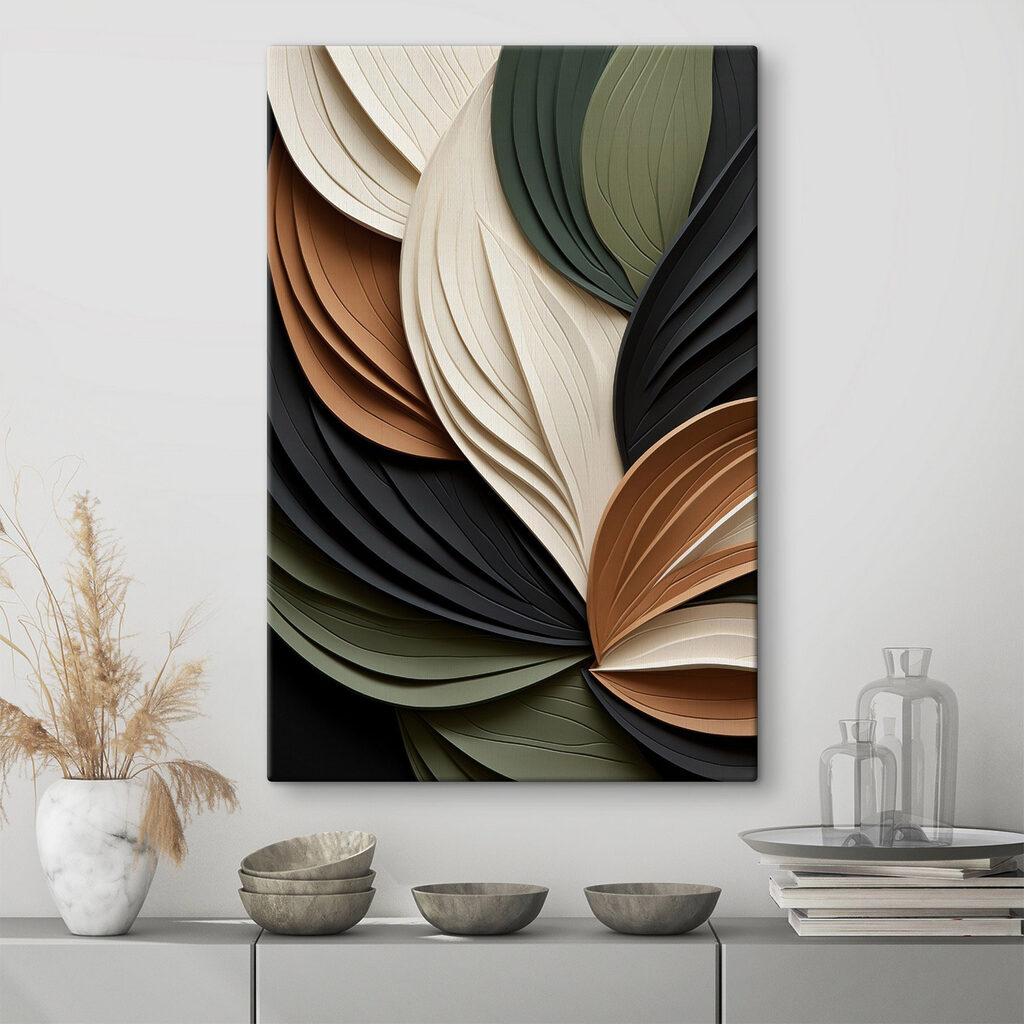 Éventails de feuilles pliées — intérieur 2