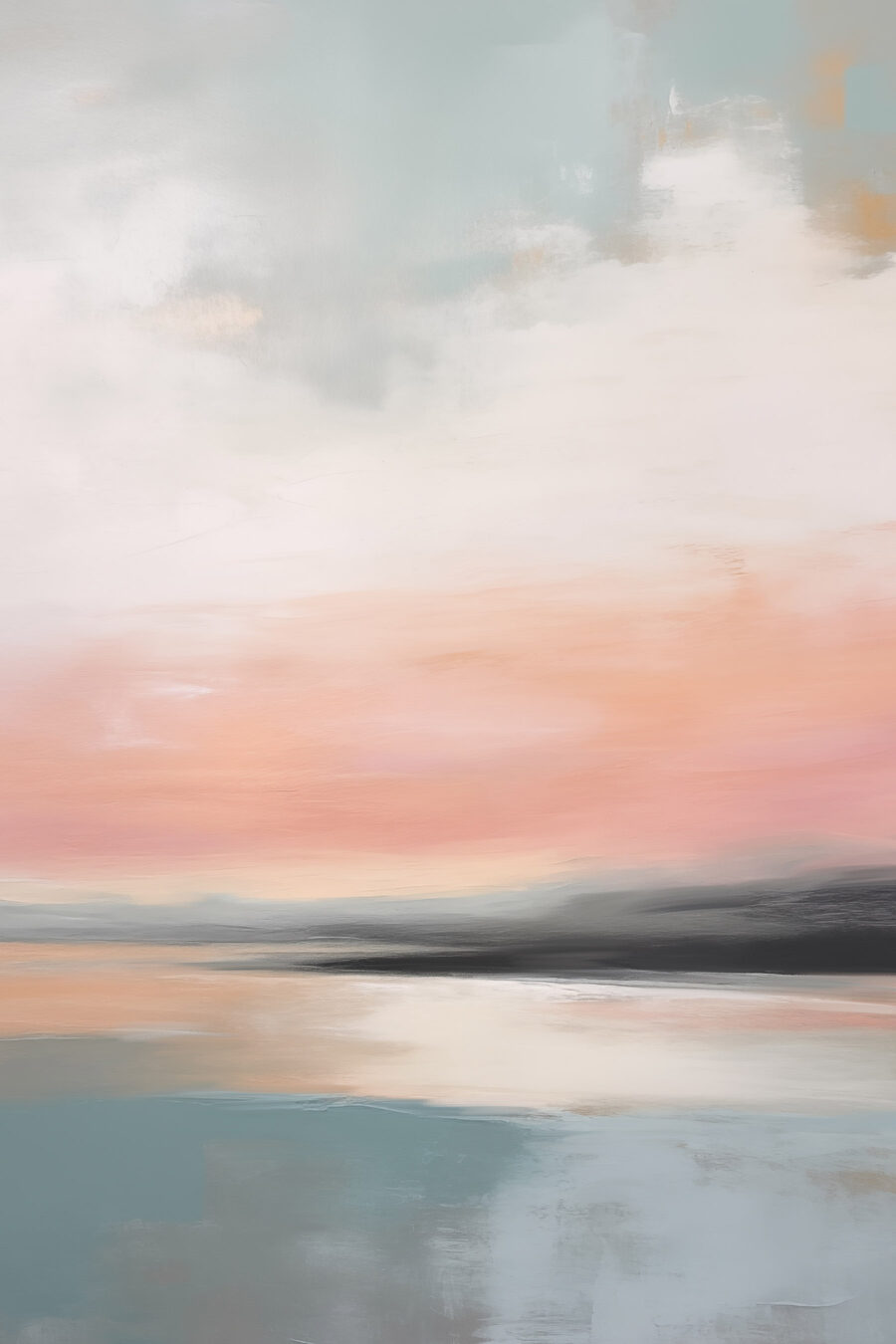 Lueur rose sur l’eau — motif complet