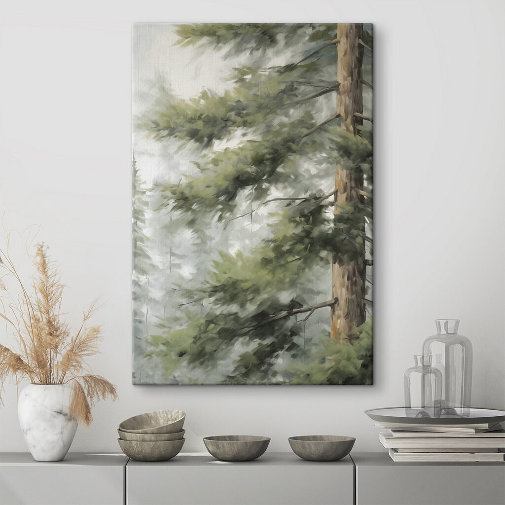Branches vertes et tronc — intérieur 1