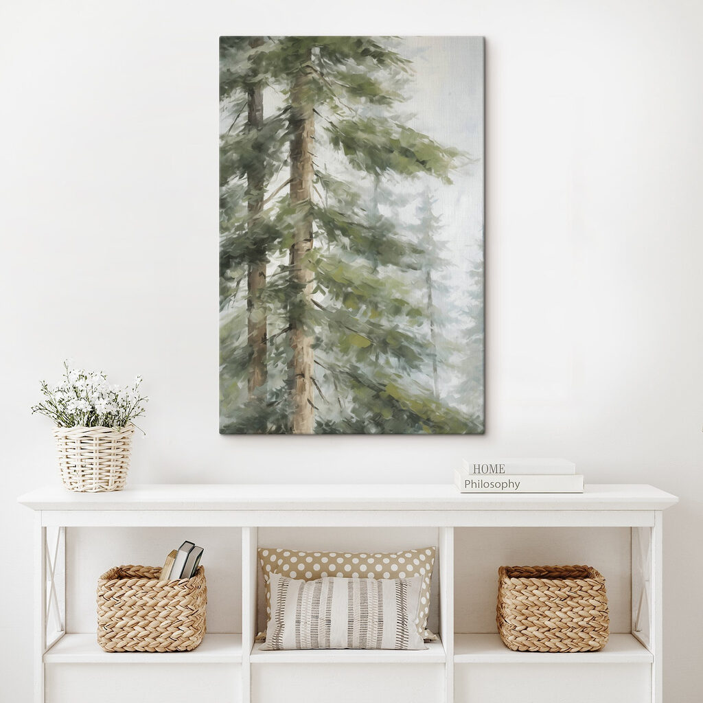 Lumière entre les conifères — intérieur 2