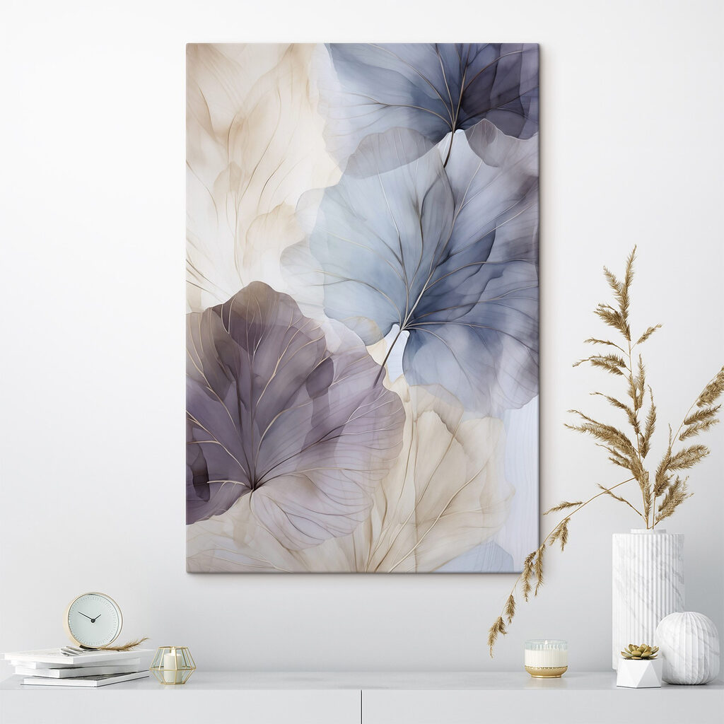 Feuilles rondes gris-bleu — intérieur 2