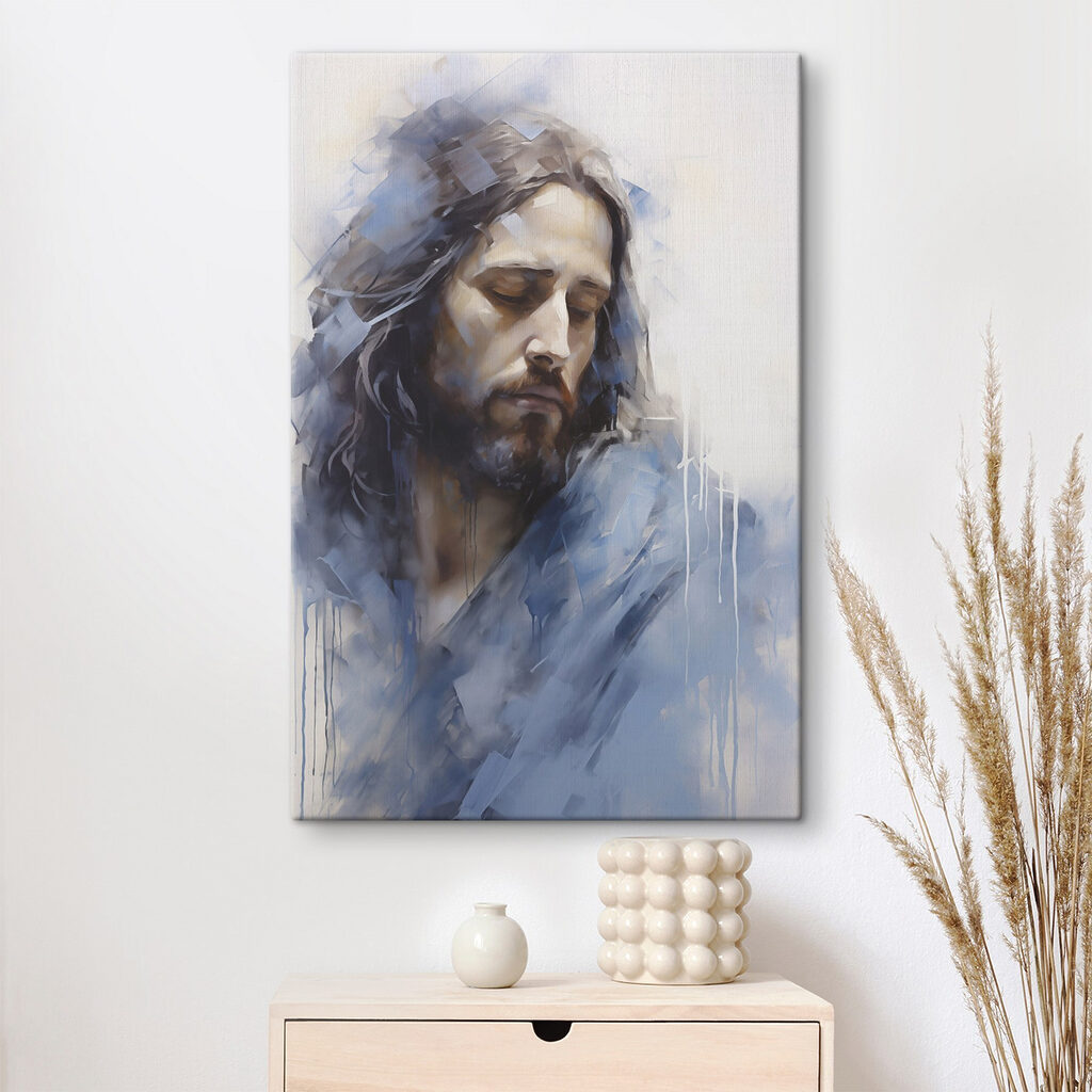 Homme aux yeux clos dans un intérieur