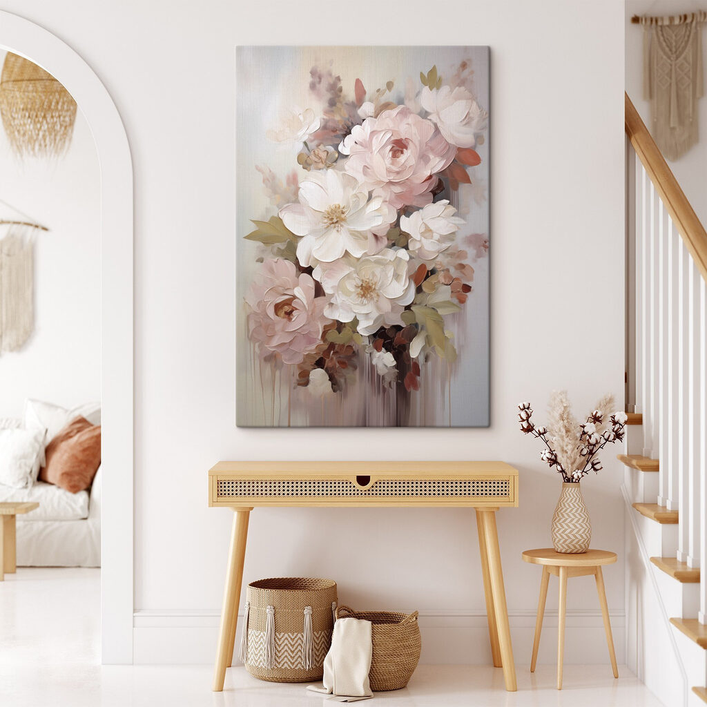 Roses et fleurs blanches — intérieur 2