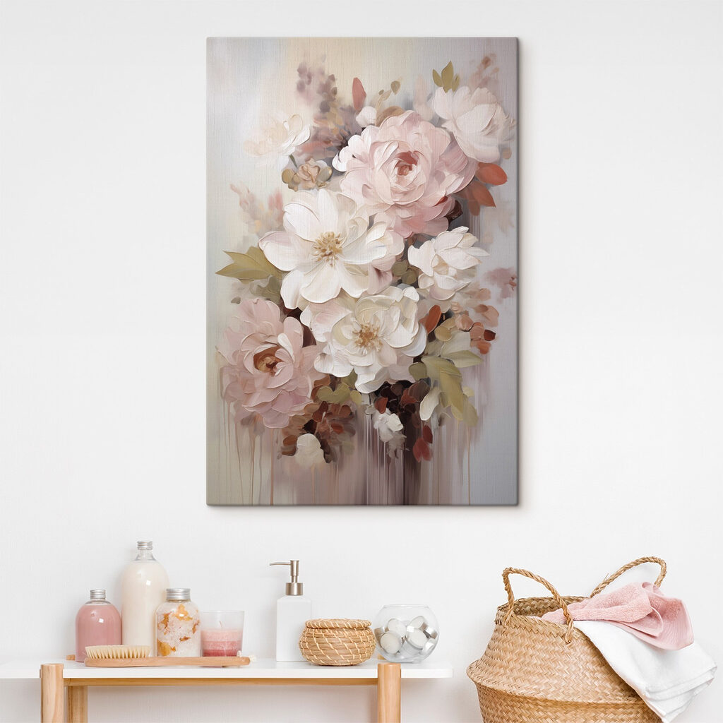 Roses et fleurs blanches — intérieur 1