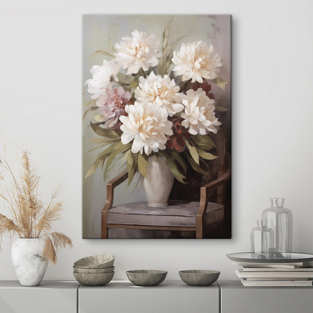 Bouquet sur la chaise — intérieur 1