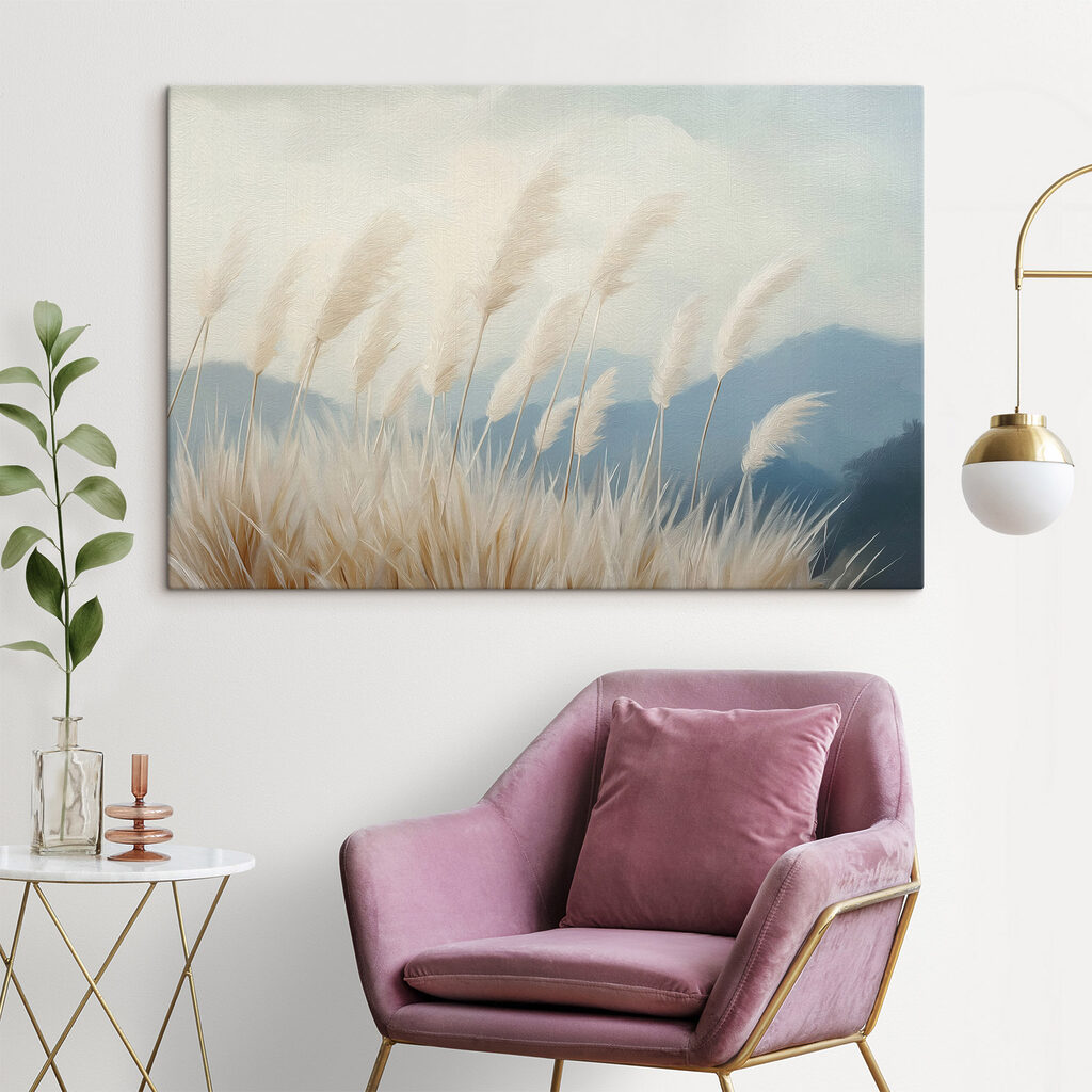Graminées et montagnes bleues — intérieur 1