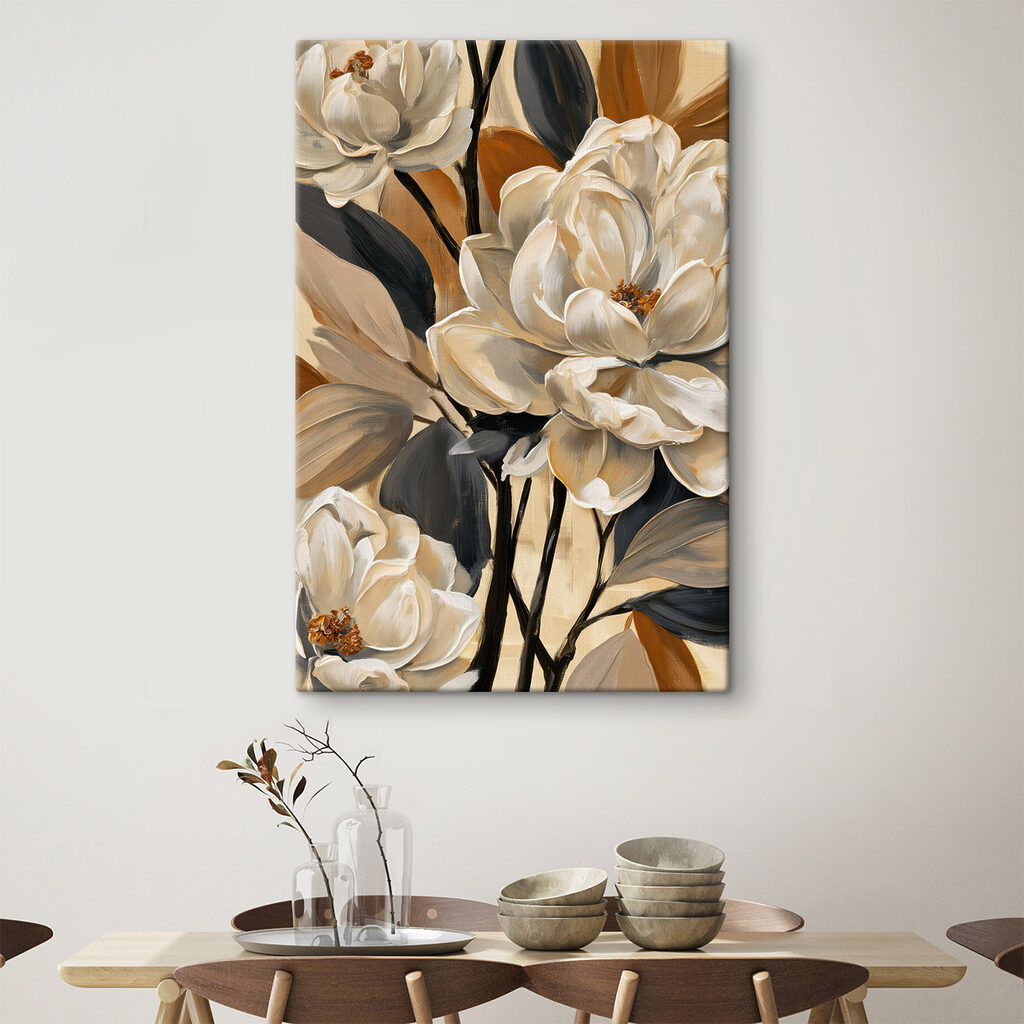 Fleurs sur aplats sombres — intérieur 2