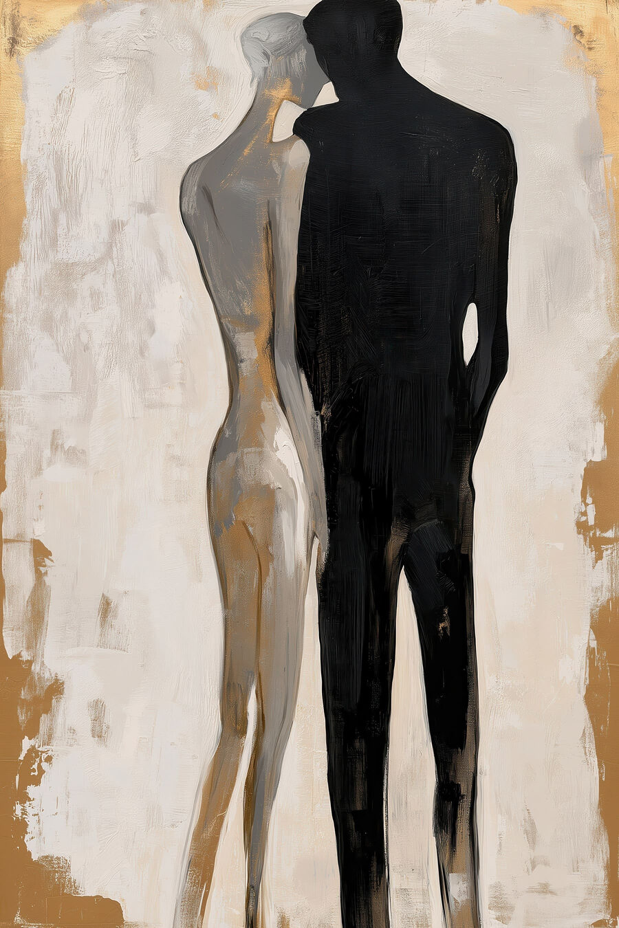 Deux silhouettes élancées — motif complet