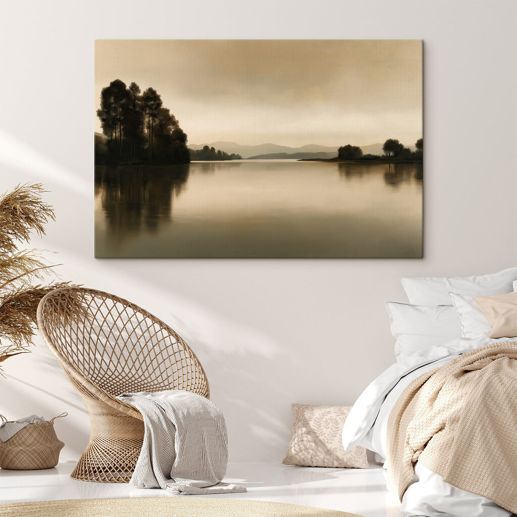 Arbres sombres en miroir — intérieur 1