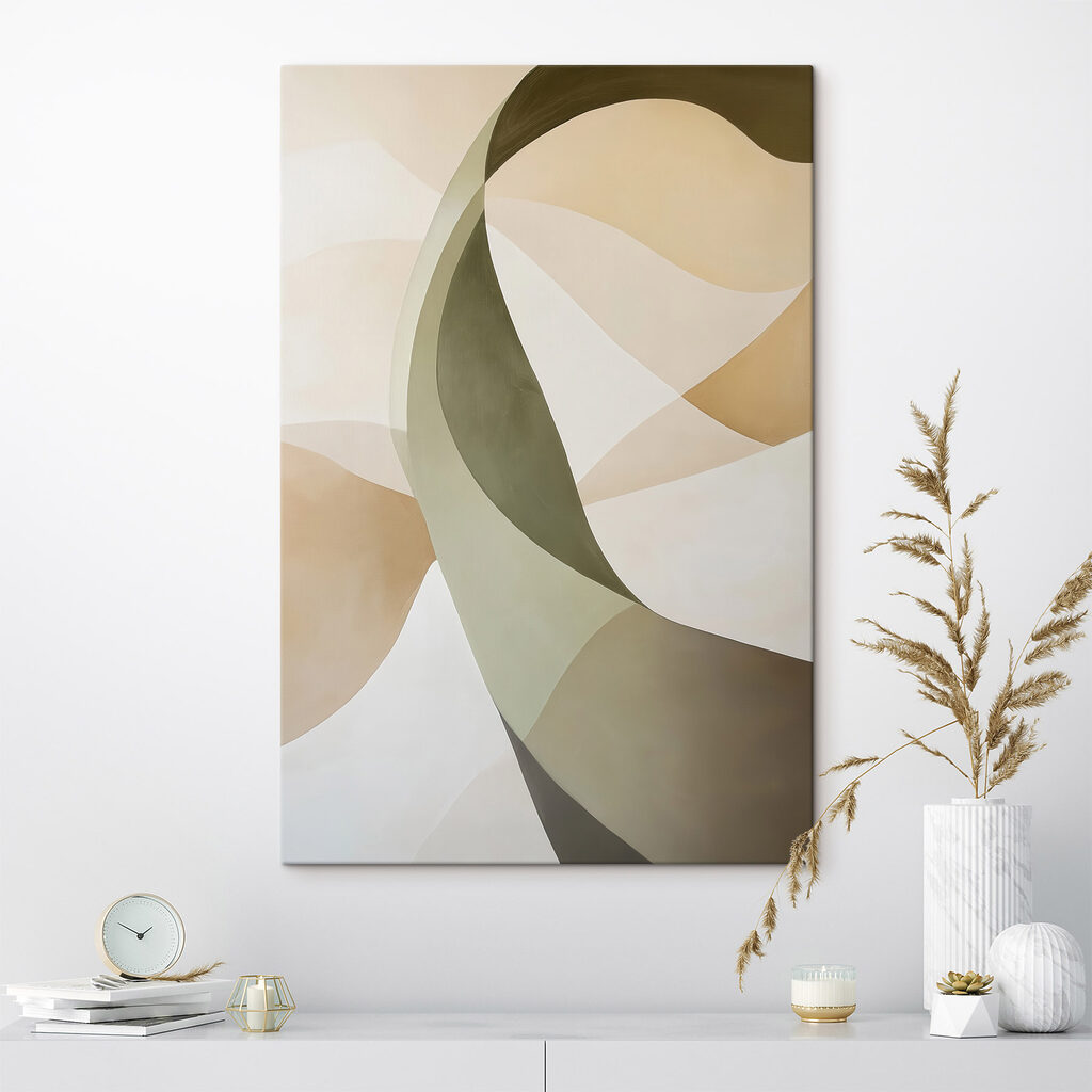 Courbes vert olive — intérieur 2