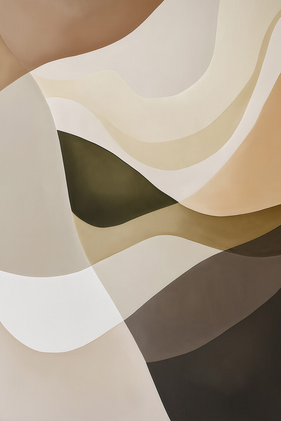 Formes ondulées couleur terre — motif complet