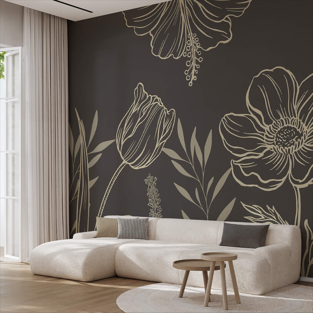 Fleurs au trait délicat — intérieur 3