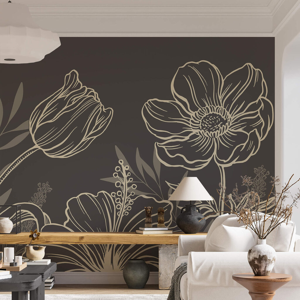 Fleurs au trait délicat — intérieur 2