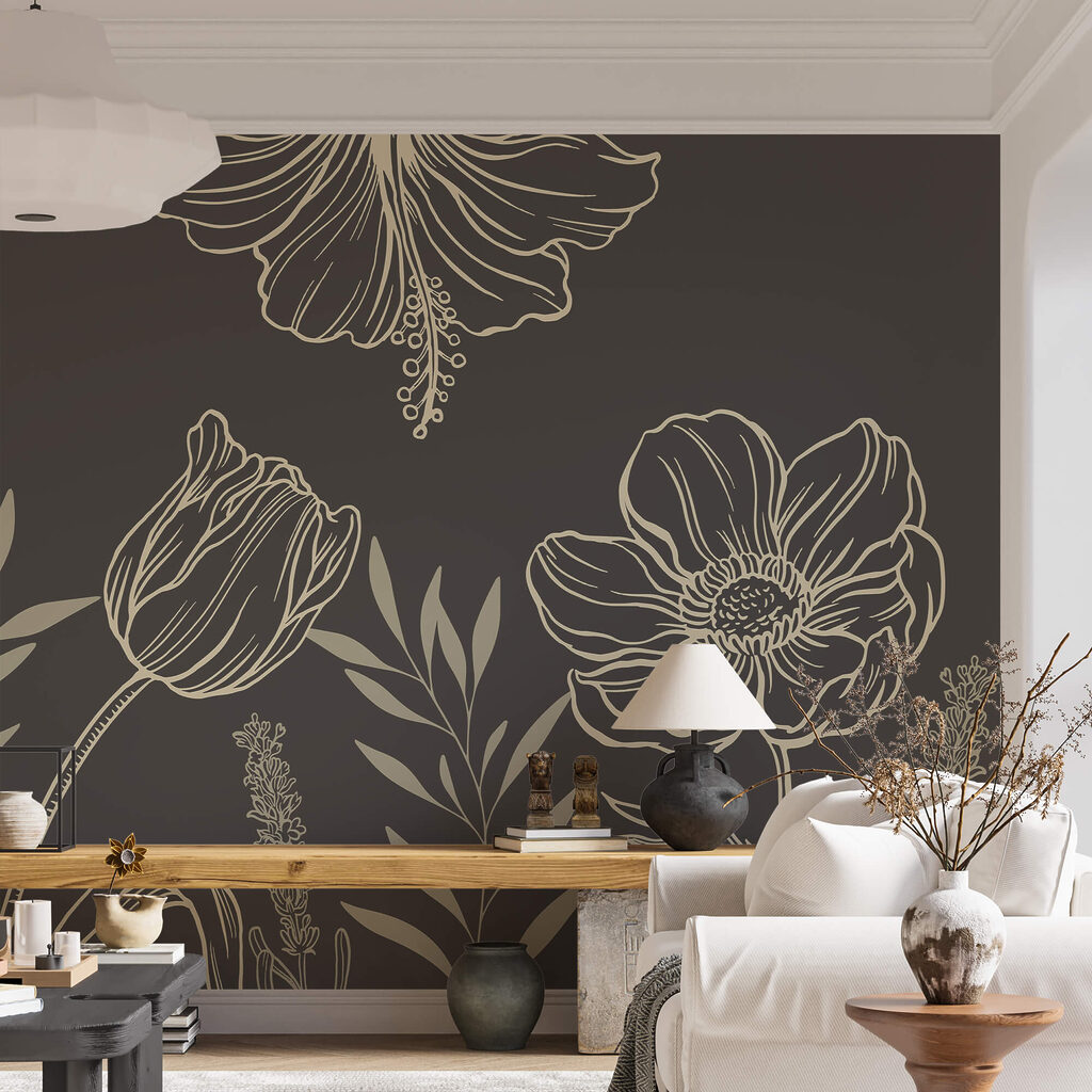 Fleurs au trait délicat — intérieur 1