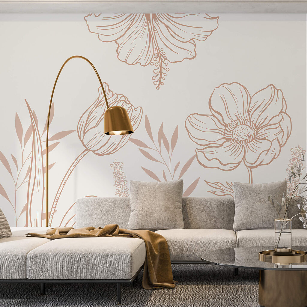 Fleurs au trait délicat — intérieur 1