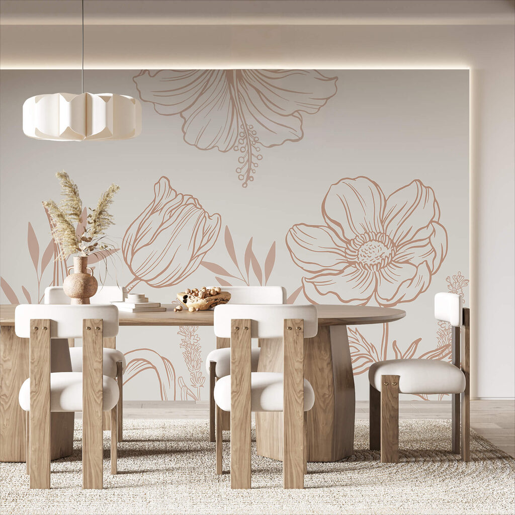 Fleurs au trait délicat — intérieur 2