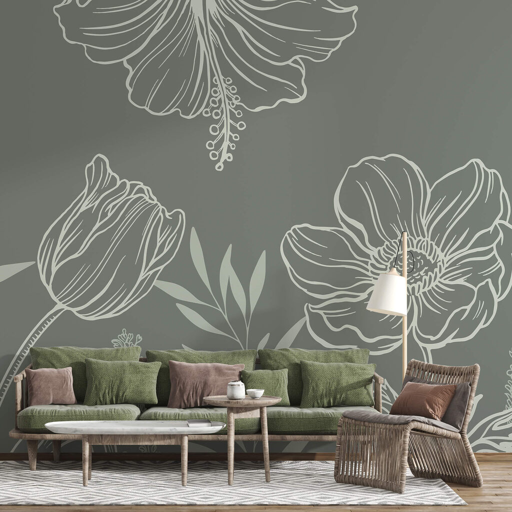 Fleurs au trait délicat — intérieur 1