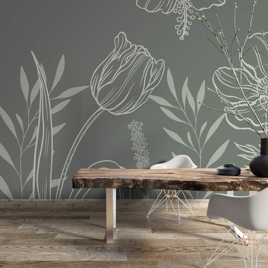 Fleurs au trait délicat — intérieur 2
