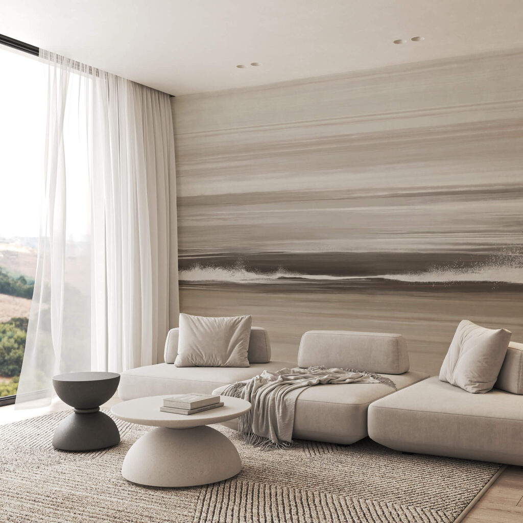 Plage blanche et brune — intérieur 1