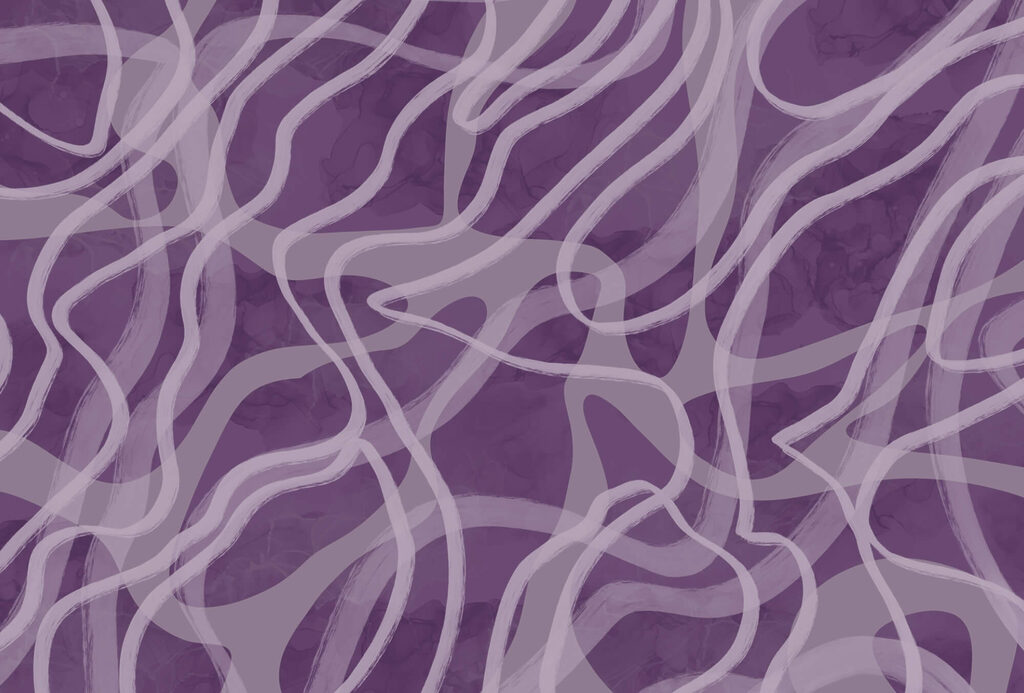 Volutes violettes et blanches — motif complet