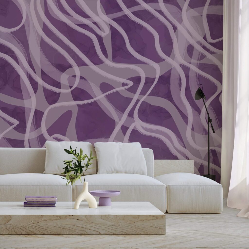 Volutes violettes et blanches — intérieur 2