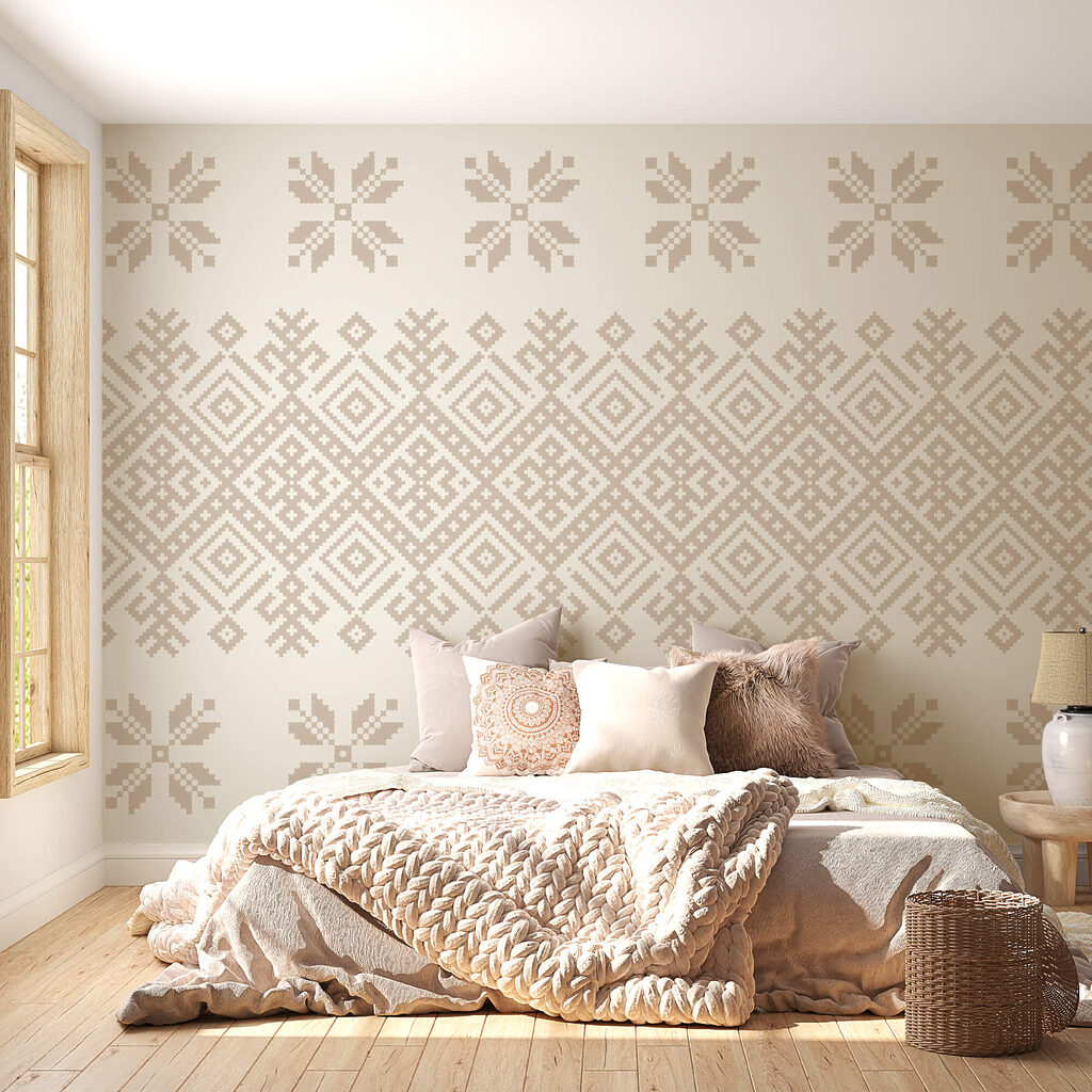 Frise géométrique et fleurettes — intérieur 1